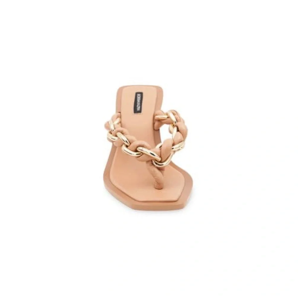BCBGMAXAZRIA Mistia Braided Chain Heel Sandals in Palomino Sz 6 - Picture 2 of 13